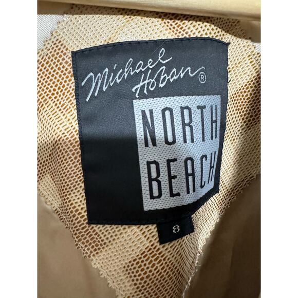 Michael Hoban North Beach Vintage Leather Patterned Jacket Size 8 - Picture 8 of 10